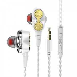 Driver dual dinamic muzică stereo HiFi cu fir Earbud