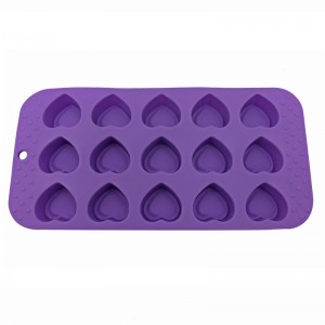 Mucegaiuri de ciocolată în formă de inimă dulce dragoste