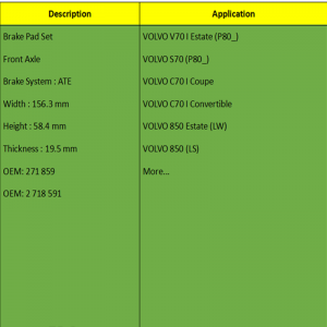 Seturi de frână (OE: 271 859, OE: 2 718 591)