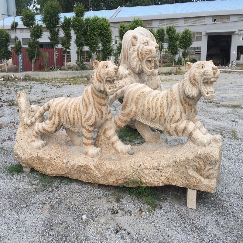 Scară largă de piatră Tigru sculpturi în piatră și sculpturi Lucrări de mână naturale pure