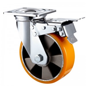 Heavy Duty - Carcasă cromată cu roată neagră TPE2