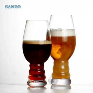 Sanzo Bar Creativă Formă de semilună Suc de bere Tumbler Sticlă Dimensiune personalizată Băutură de bere Pahar Ochelari de bere personalizate