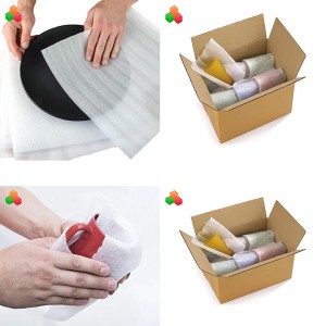 Material de protecție personalizat pentru ambalarea foii de rulouri din spumă EPE din polietilenă expandată moale rezistent la șocuri pentru transportul ambalajelor