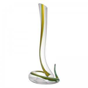 Sanzo Producător de articole de sticlă handmade cu ridicata unic Decantor de vin roșu unic \/ Flagon 1200ml \/ 40oz 900031