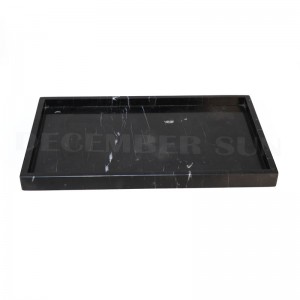 Tavă de servire din marmură dreptunghi dreptunghi de înaltă calitate