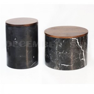 Set de cutie din marmură neagră