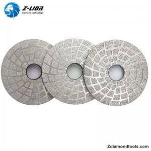 ZL-QH17 4 inch tampoane cu unelte din diamant brațat cu vid pentru piatră