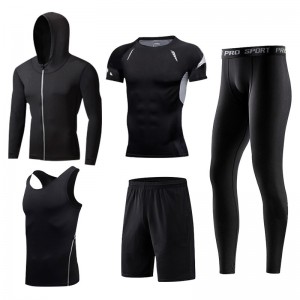 FDMM007- 5 buc Costum de îmbrăcăminte pentru bărbătii de compresie pentru bărbați