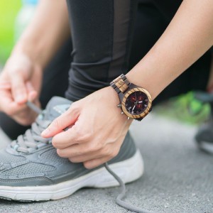 Produse noi Ceas cu încheieturi personalizate cu logo pentru bărbați Ceas din lemn pentru bărbați