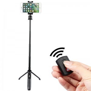 KINGJOY 5 secțiuni Mini Selfie Stick cu picior pliabil pentru a schimba trepiedul cu control bluetooth