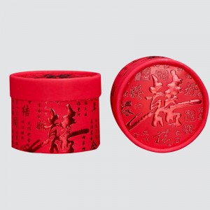 Cutie de cilindri personalizate pentru eveniment fericit de nuntă