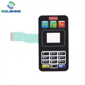 Tastatură membrană cu 6 butoane în relief cu înaltă calitate OEM cu conector