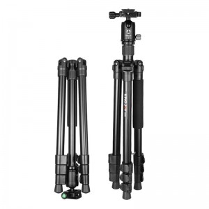 KINGJOY G555 61,5 in \/ 156 cm Set de monopod pentru trepied pentru cameră flip Lock, trepied portabil ușor cu cap de bilă panoramică 360 ° + placă cu eliberare rapidă de 1\/4 \