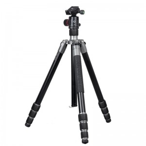 Kingjoy Cântece de fotografiere cu unghi scăzut cel mai vândut 4 secțiuni Trepied din aluminiu cu cap de bilă, cu gravitație joasă