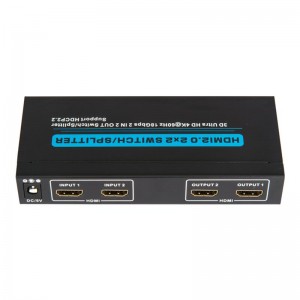 V2.0 HDMI 2x2 Switch \/ Splitter Support 3D Ultra HD 4Kx2K @ 60Hz HDCP2.2