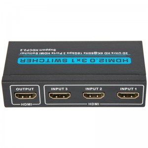 V2.0 HDMI Switch Switch 3x1 3D Ultra HD 4Kx2K @ 60Hz HDCP2.2