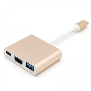 USB tip C TO HDMI + USB 3.0 + tip C adaptor hub