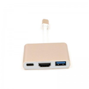 USB tip C TO HDMI + USB 3.0 + tip C adaptor hub