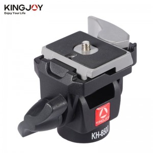Kingjoy Professional Wearable 2-Pan Pan inclinare din aluminiu pivotant foto cap foto KH-6500