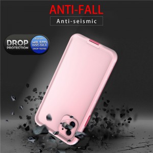Casă de telefon mobil rezistent la apă cazul Iphone cel mai bun caz impermeabil pentru iPhone 11 (roz) cu o culoare solid ă spate capac