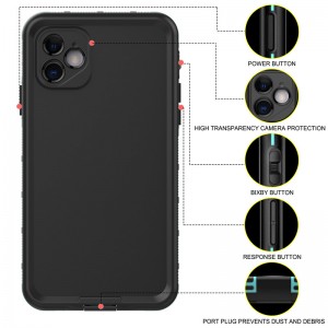 Life-dovada de telefon caz Iphone 11 cel mai bun sac impermeabil pentru iPhone 11 caz de telefon de înot (albastru) cu culoare solid ă spate capac