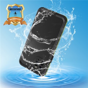 Universal caz impermeabil la telefon caz impermeabil iPhone apa- dovada telefon pentru iphone 11 pro (negru) cu culoare solid ă spate capac