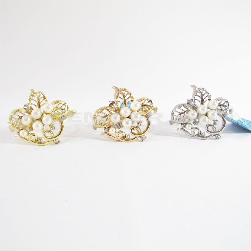 Inel de șervețel metalic elegant și grațios vinde la cald