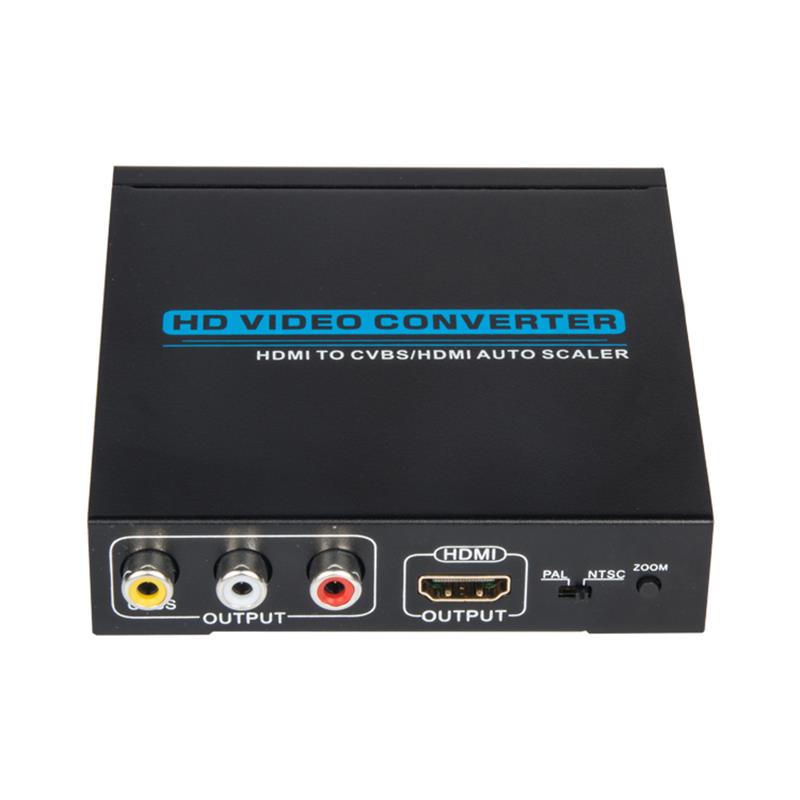 HDMI TO CVBS / AV + CONVERTER HDMI Scaler automat 1080P