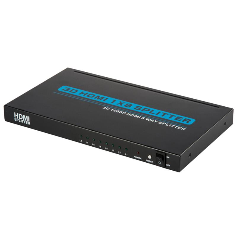 8 porturi HDMI 1x8 Splitter Support 3D Full HD 1080P