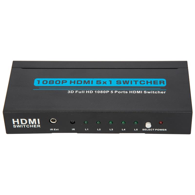 V1.3 HDMI 5x1 Switcher Support 3D Full HD 1080P