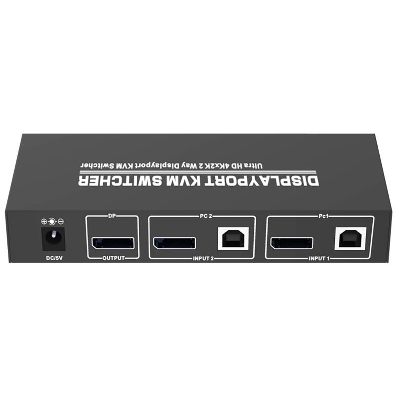 Displayport KVM 2x1 Switcher Support 3D Ultra HD 4Kx2K @ 60Hz