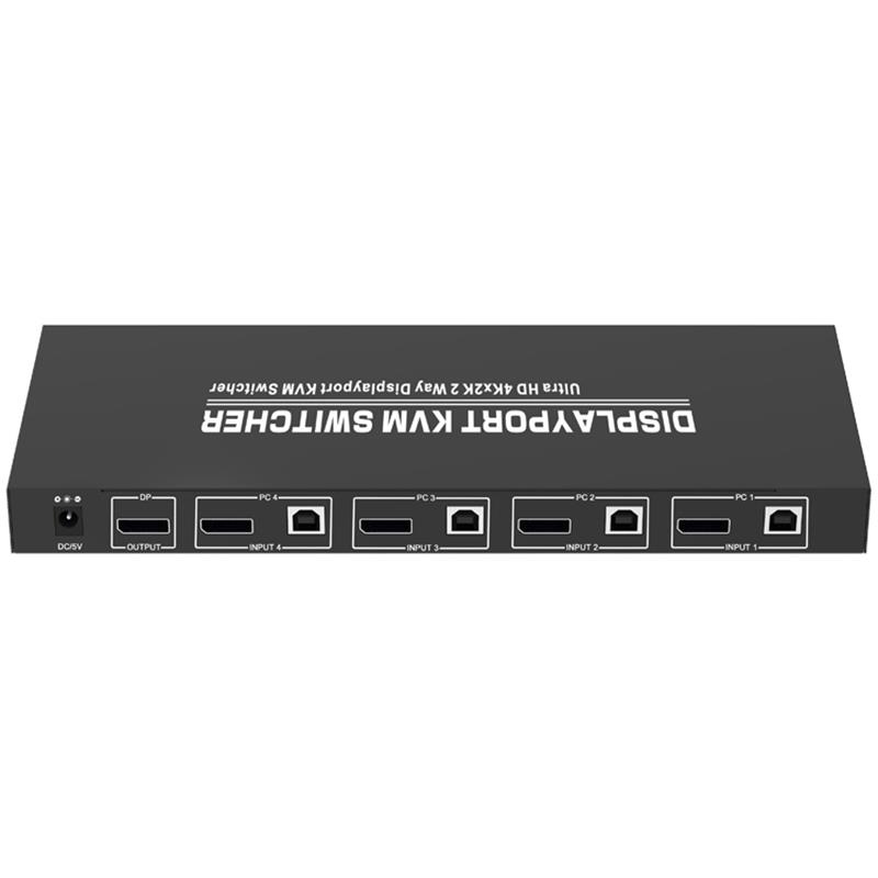 1.2 Displayport KVM 4x1 Switcher Switcher 3D Ultra HD 4Kx2K @ 60Hz