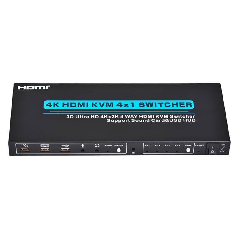 V1.4 HDMI KVM 4x1 Suport de schimb 3D Ultra HD 4Kx2K/30Hz