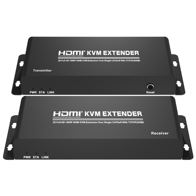 HDMI KVM Extender 200m peste unic CAT5e / 6 Cu suport TCP / IP Full HD 1080P