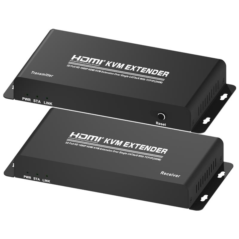 HDMI KVM Extender 200m peste unic CAT5e / 6 Cu suport TCP / IP Full HD 1080P