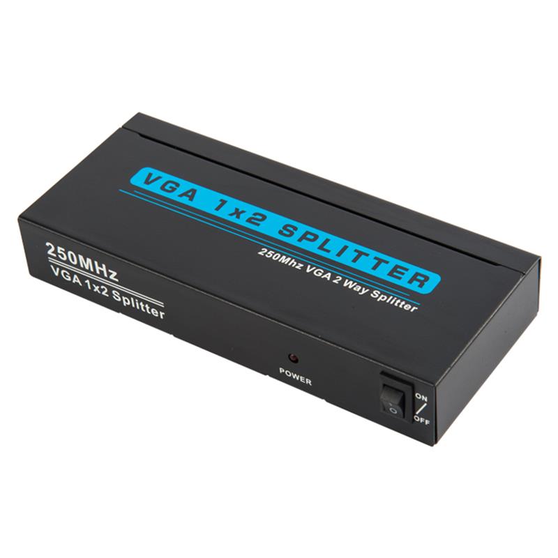 250MHz 2 Way VGA 1x2 Splitter Support 1080P