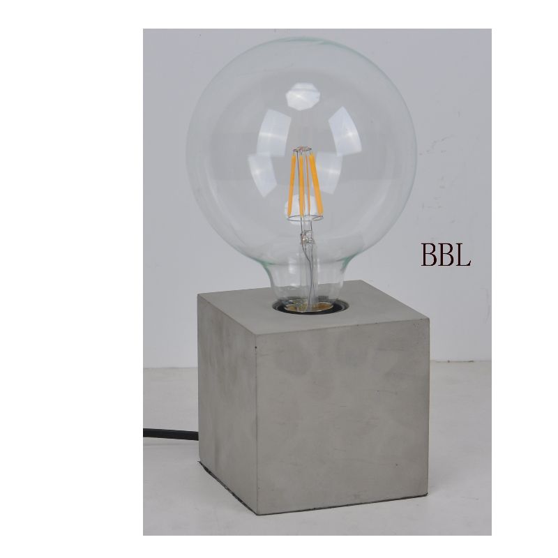 Lampa de masă cu bază pătrată din beton