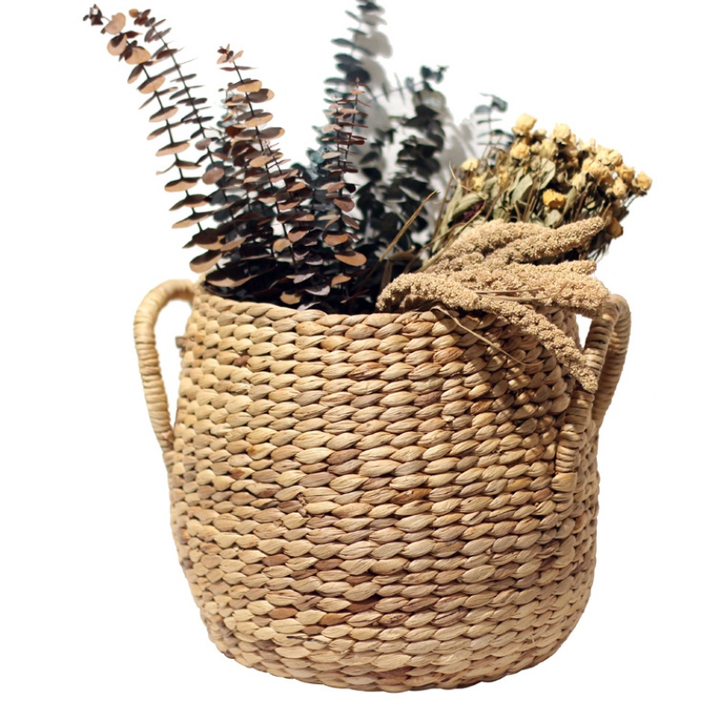 Coș de depozitare țesut din paie