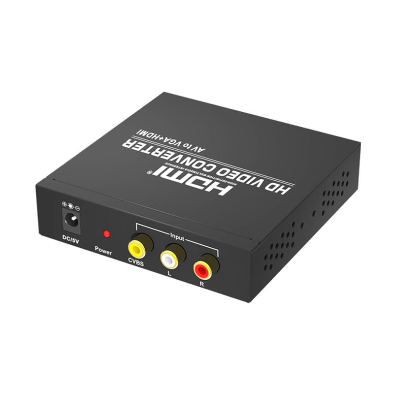 Scaler AV-VGA + HDMI Converter Up 720P / 1080P