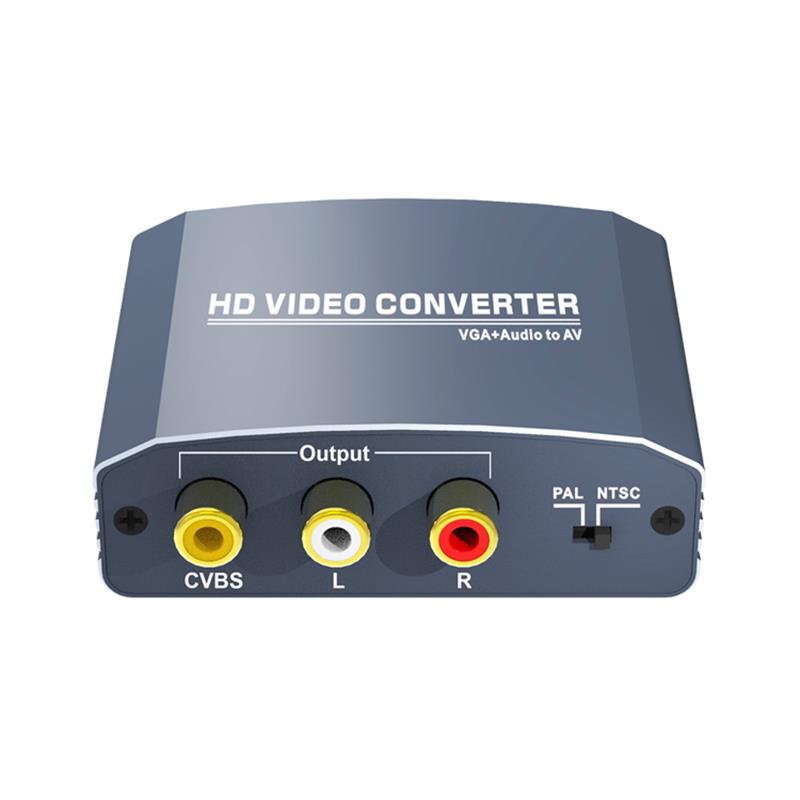 VGA + Stereo Audio la AV Converter Suport 1080P