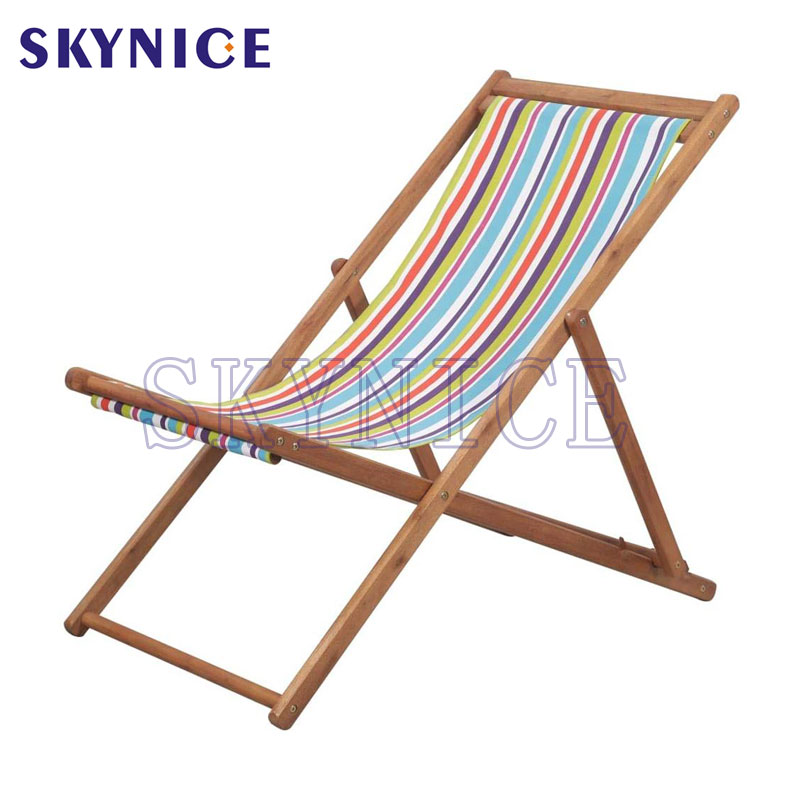 Tradițional împăturesc Deckscaun Garden Beach Seaside Deck Chair