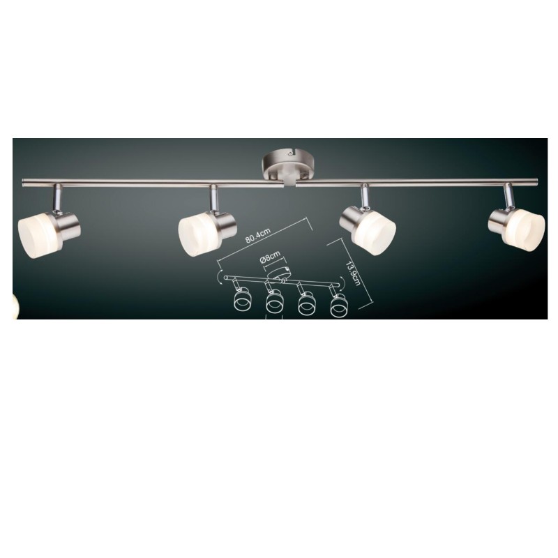 LED-ul de înaltă tensiune spot-4, cu umbră din plastic cilindric