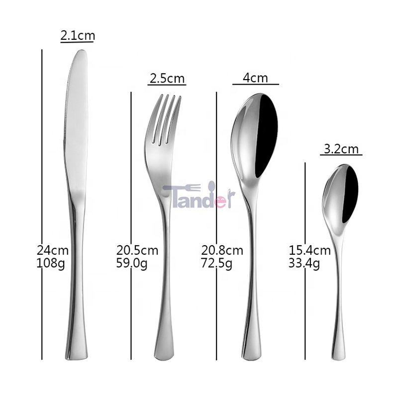 Wholesale Gold Silver Silverware 18/8 Golden Western Logo Flatware Stainless Steel Metal Hotel Restaurant Cutlery Set