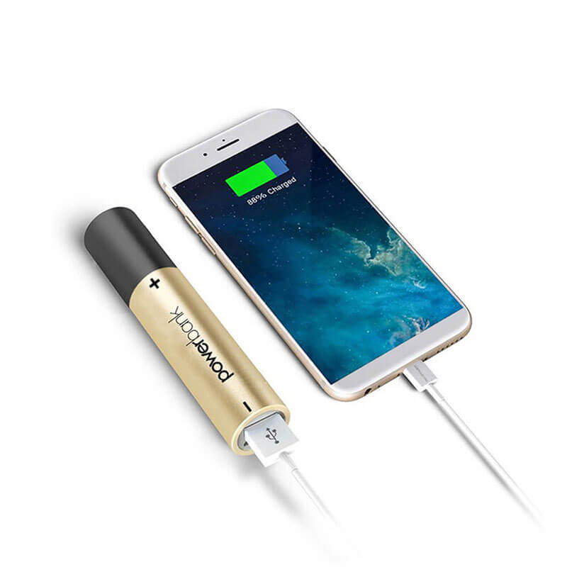 Lipstick-sized Portable Charger cu lanternă LED