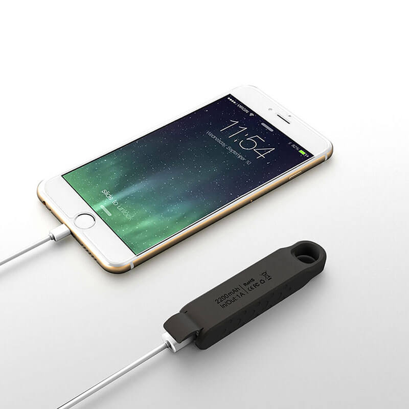 Ultra Compact Waterproof Power Bank Mobile Charger cu lanț cheie