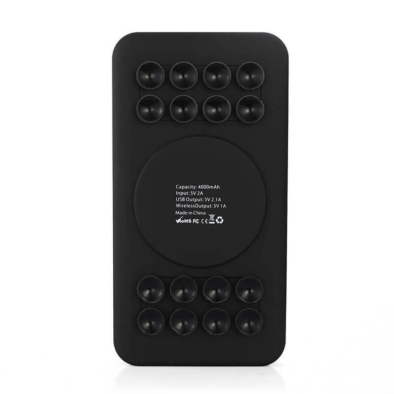 4000MAH/500MAH/1000MAH Wireless Fast Charging Power Bank cu Cupa de aspirare pentru toate telefoanele inteligente
