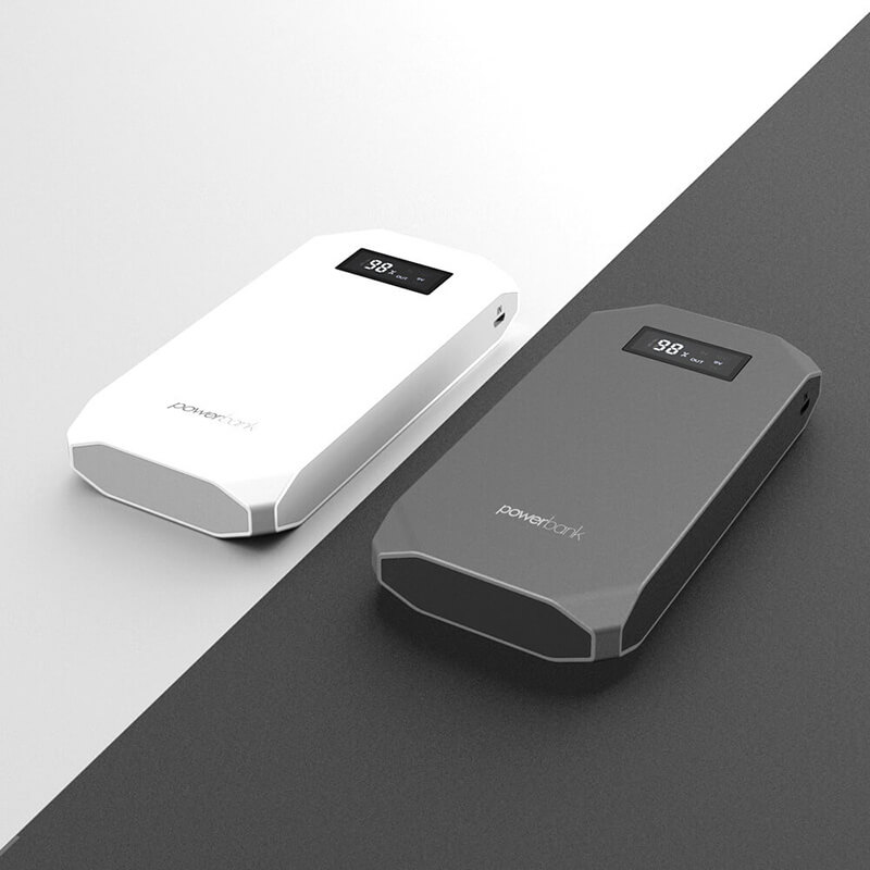 1000mAh QC PD3.0 Power Bank de încărcare rapidă cu ecran LCD pentru toate telefoanele inteligente
