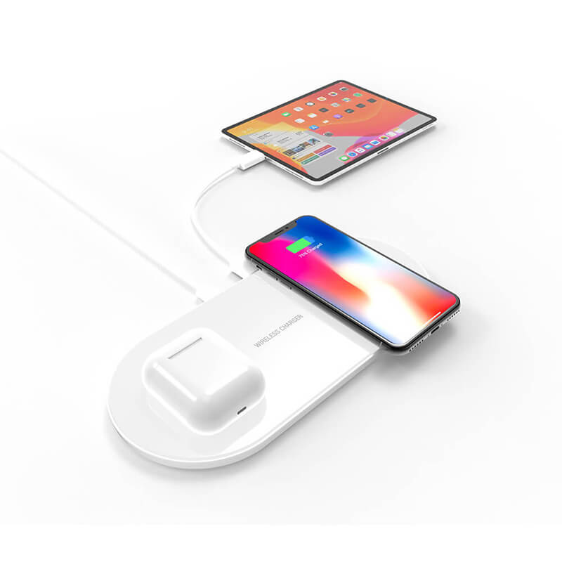 Dual Pad de încărcare wireless (pentru iPhone sau telefon Android)