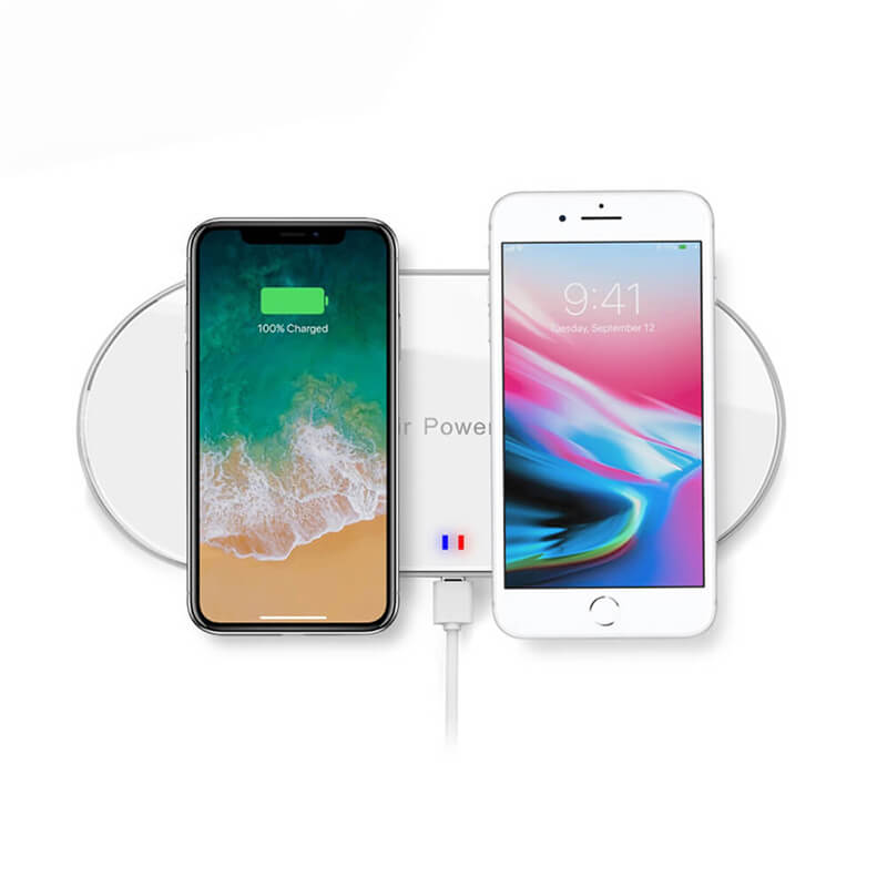 Dual Pad de încărcare wireless (pentru iPhone sau telefon Android)