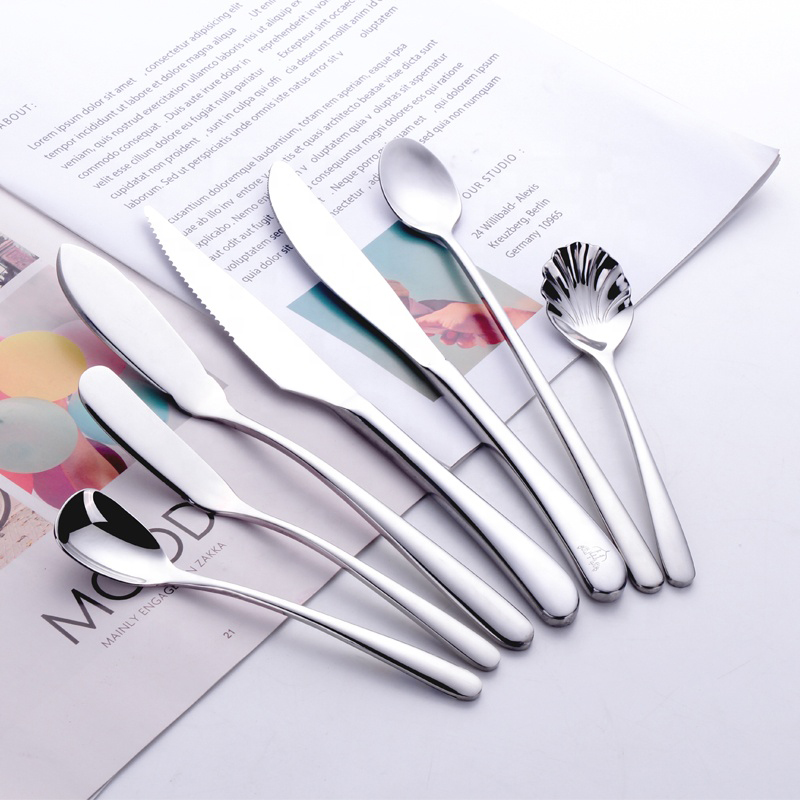 Platformă Set Stainless Steel Tableware Metal Cutlery pentru Hotel